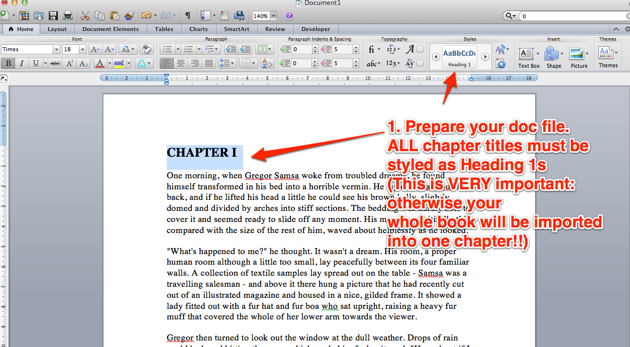 How to set up the importing of word to Pressbooks